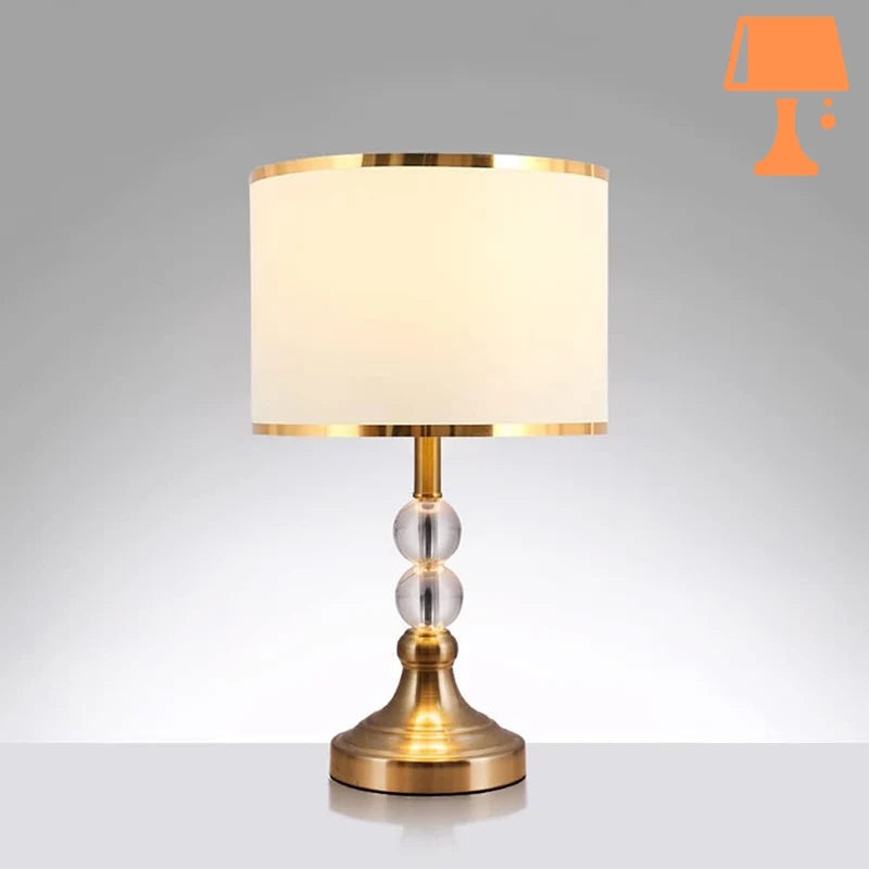 lampe de chevet luxe dorée blanc