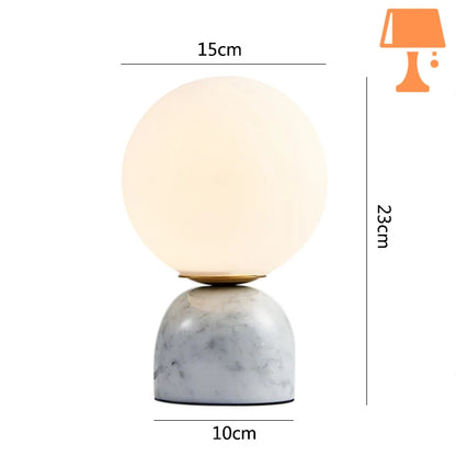 petite lampe chevet marbre blanc taille