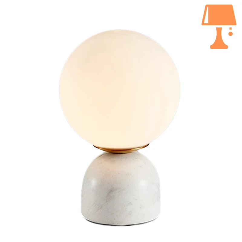 petite lampe chevet marbre blanc