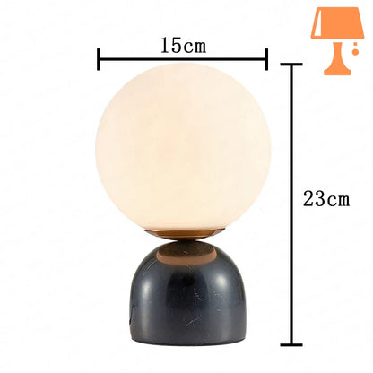 petite lampe chevet marbre noir taille