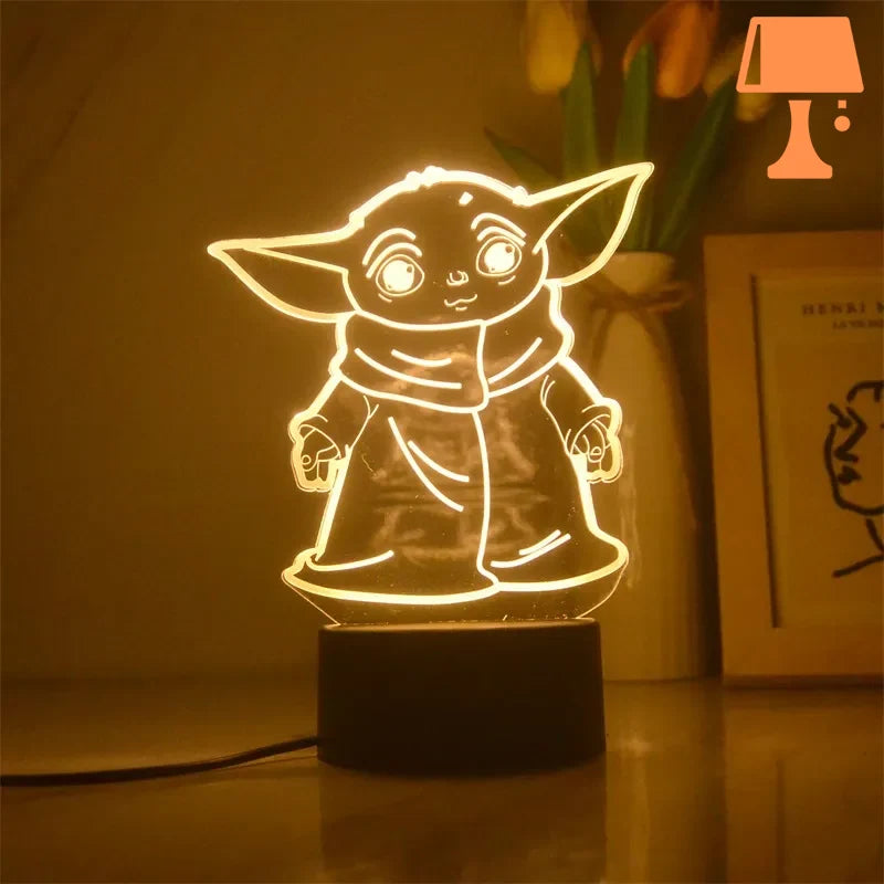 lampe de chevet marvel bébé yoda