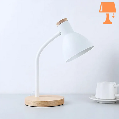 lampe de chevet métal bois pied