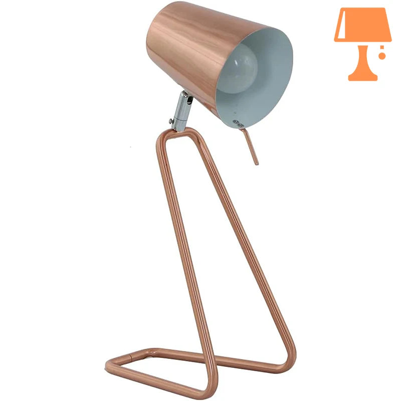 lampe de chevet metal cuivre design