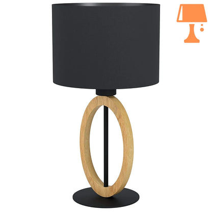 lampe de chevet metal et bois design