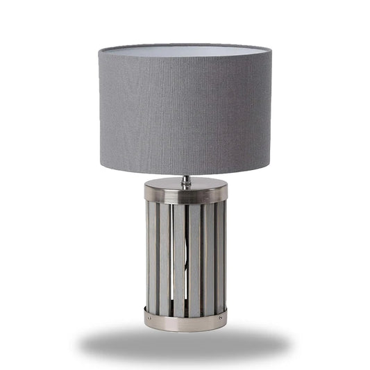 lampe chevet pied métal gris