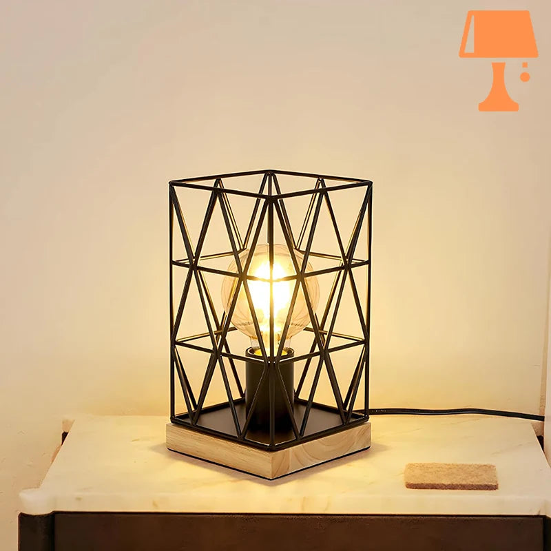 lampe de chevet metal noir originale