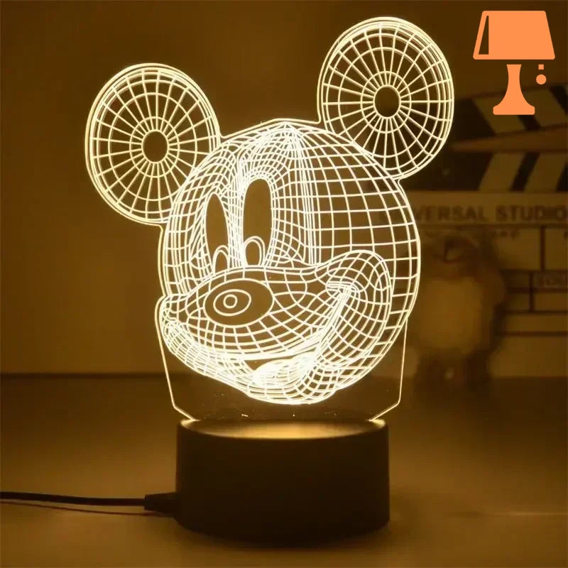 lampe de chevet mickey tête