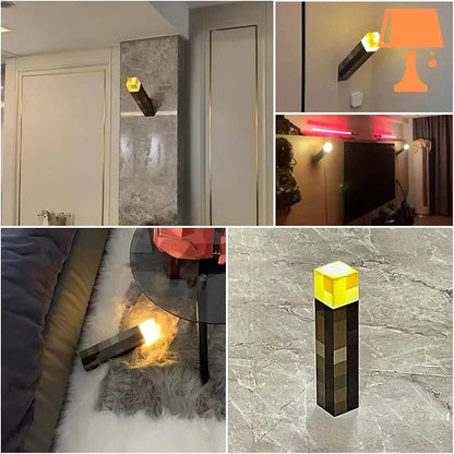 lampe de chevet minecraft torche