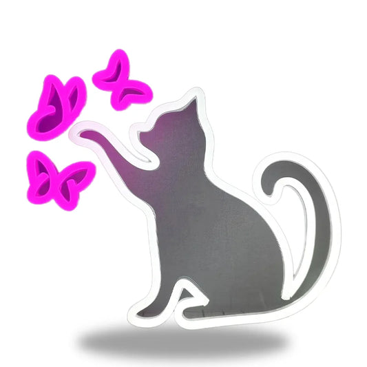 Lampe de chevet motif chat