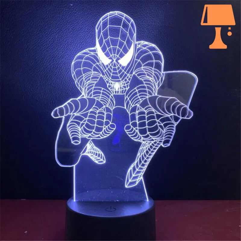 lampe de chevet motif spiderman design