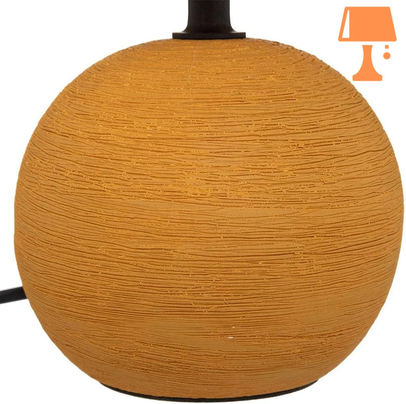 lampe de chevet moutarde base