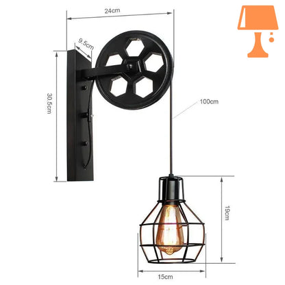 lampe de chevet mur noir