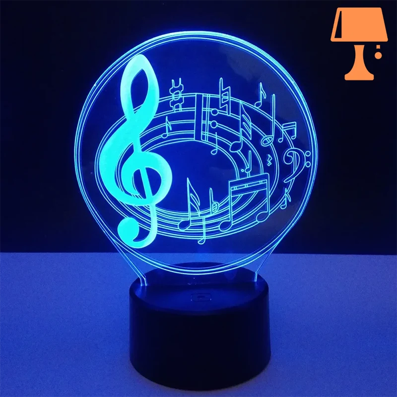 lampe de chevet musicale note