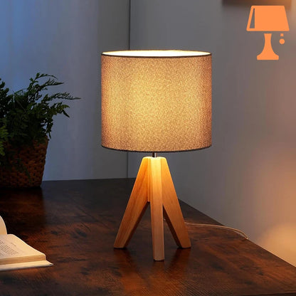 Lampe de Chevet Naturel Bois