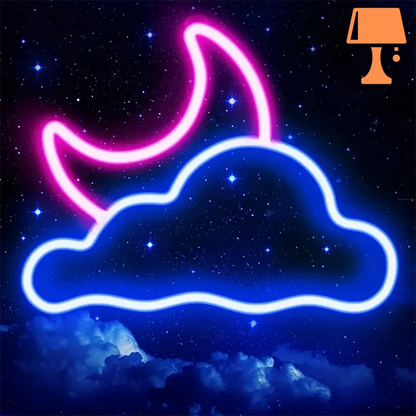 lampe de chevet neon nuage