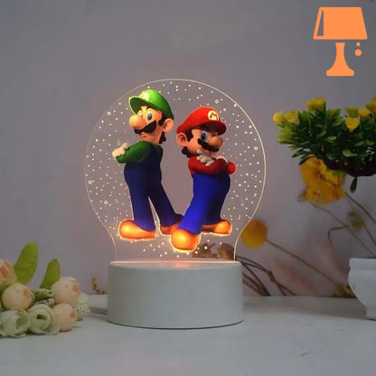 lampe de chevet nintendo mario luigi