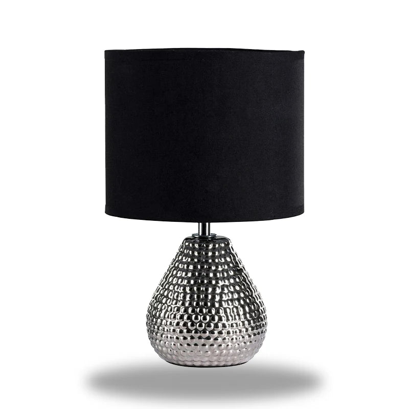 lampe de chevet noir et argent