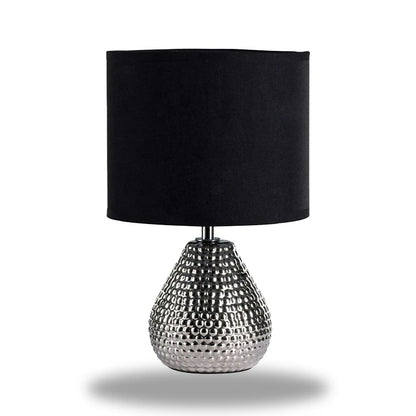 lampe de chevet noir et argent