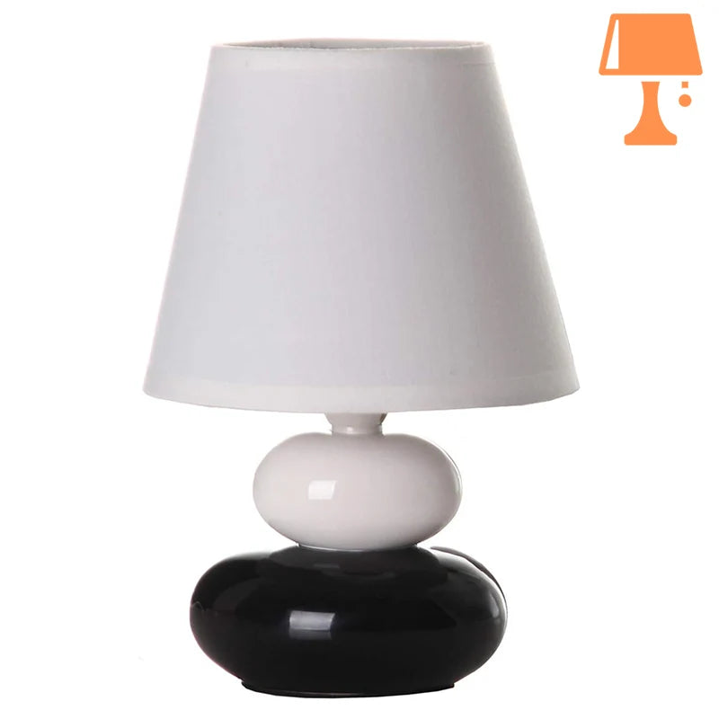 lampe de chevet noir et blanc galet