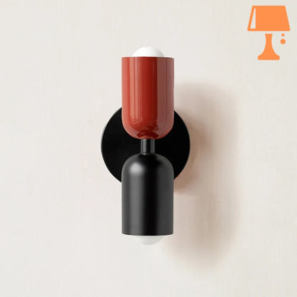 Lampe de Chevet Noir et Rouge Originale