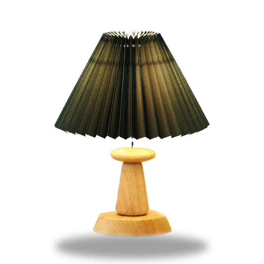 lampe de chevet noire et bois