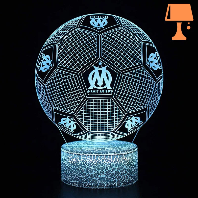 lampe de chevet olympique de marseille bleu