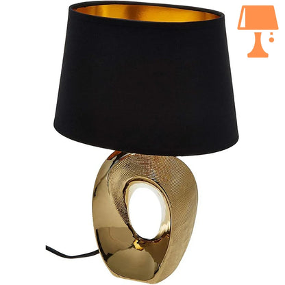 lampe de chevet or et noir design