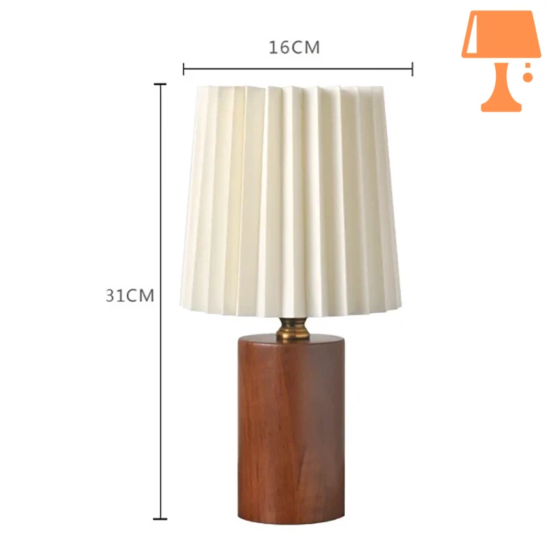 lampe de chevet originale bois blanc marron