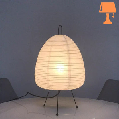 lampe de chevet papier posee