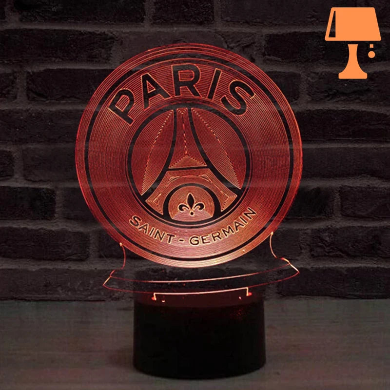 lampe de chevet paris saint germain rouge