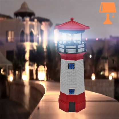 lampe de chevet phare marin rouge lumineux