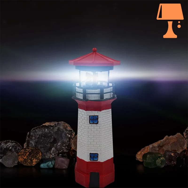 lampe de chevet phare marin rouge