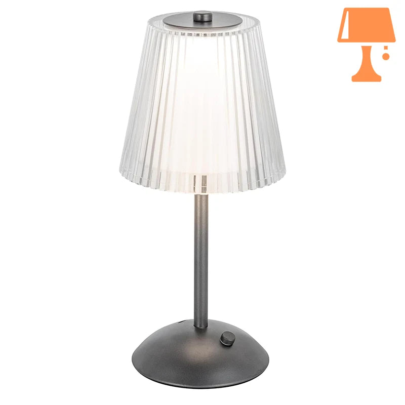 lampe de chevet plexiglas gris