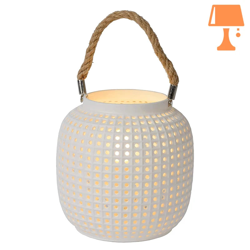 lampe de chevet porcelaine blanche originale