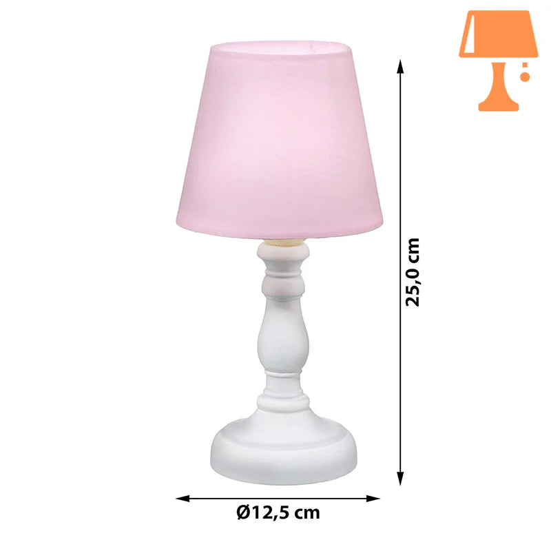 lampe de chevet rose fushia mesure