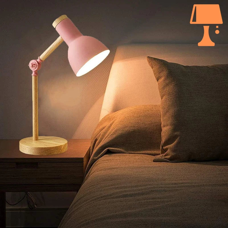 lampe de chevet rose pale table de nuit