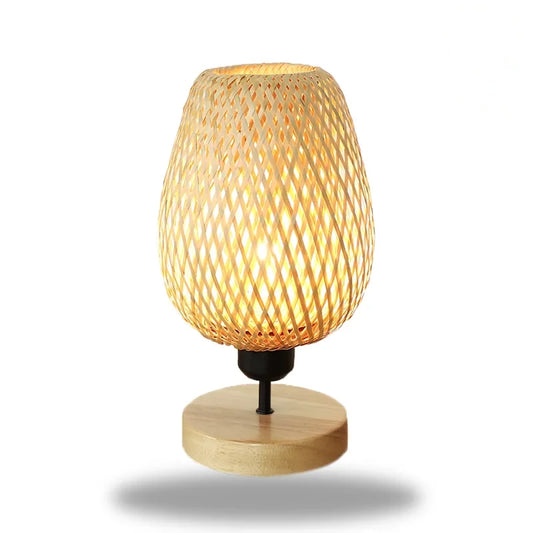 lampe de chevet rotin bambou