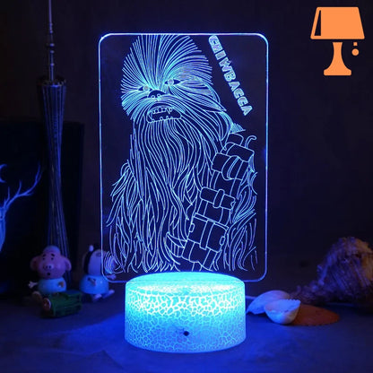 lampe de chevet star wars chiwbacca