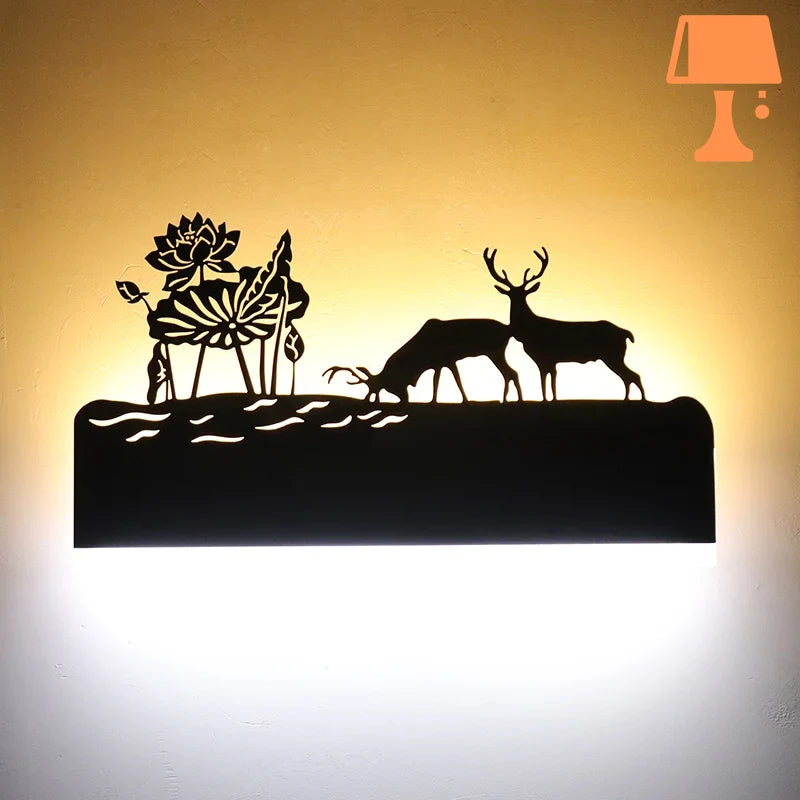 lampe de chevet style africain cerf