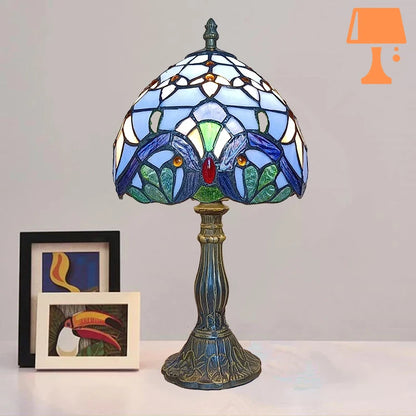 lampe de chevet style anglais bleu