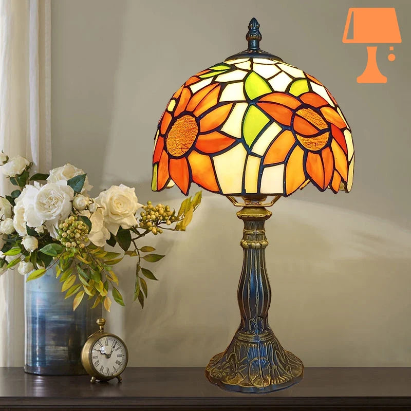 lampe de chevet style anglais fleurie