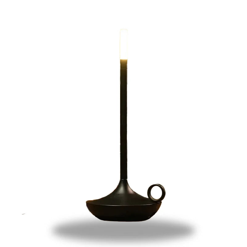 lampe de chevet style bougeoir noir