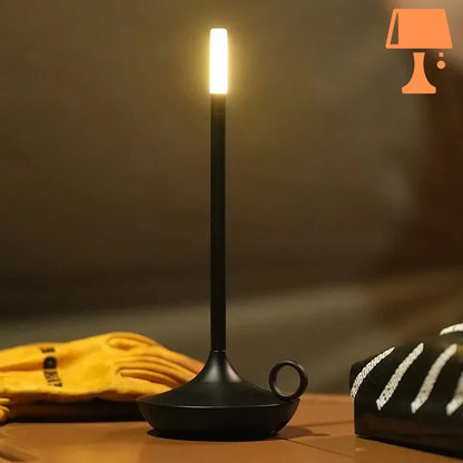 lampe de chevet style bougeoir noir