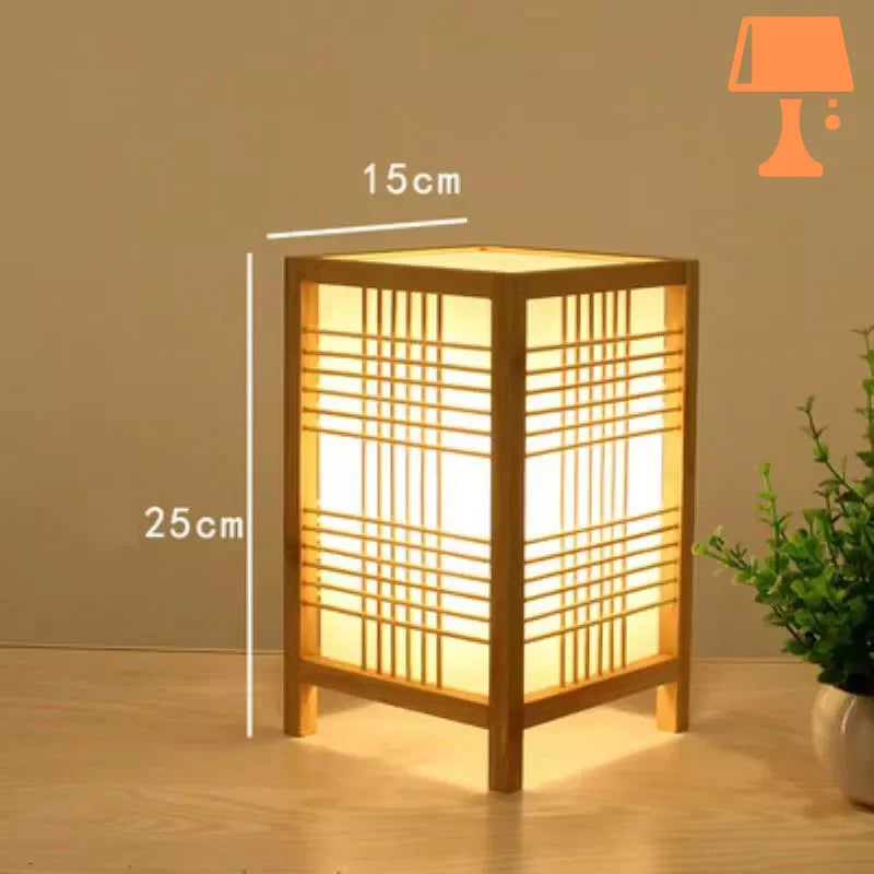 lampe de chevet style japonais mesure sur table