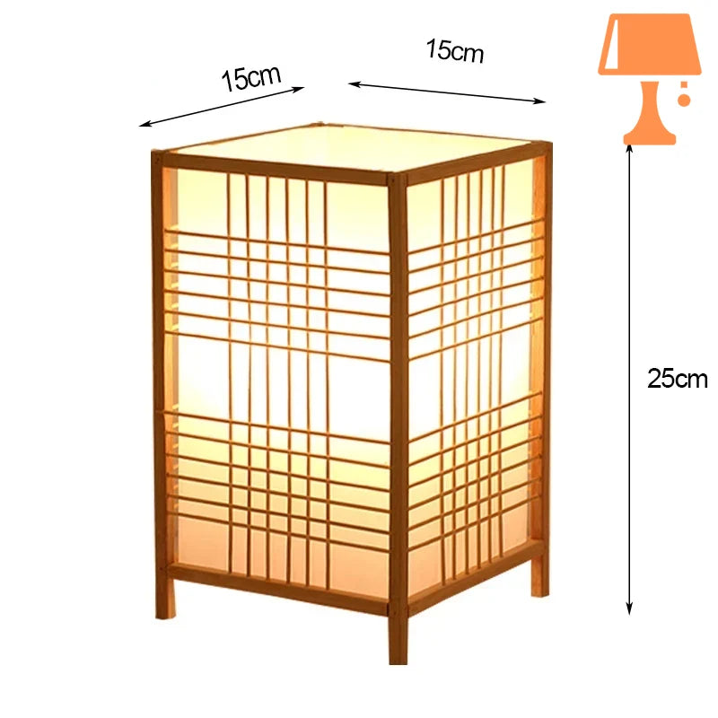 lampe de chevet style japonais mesure