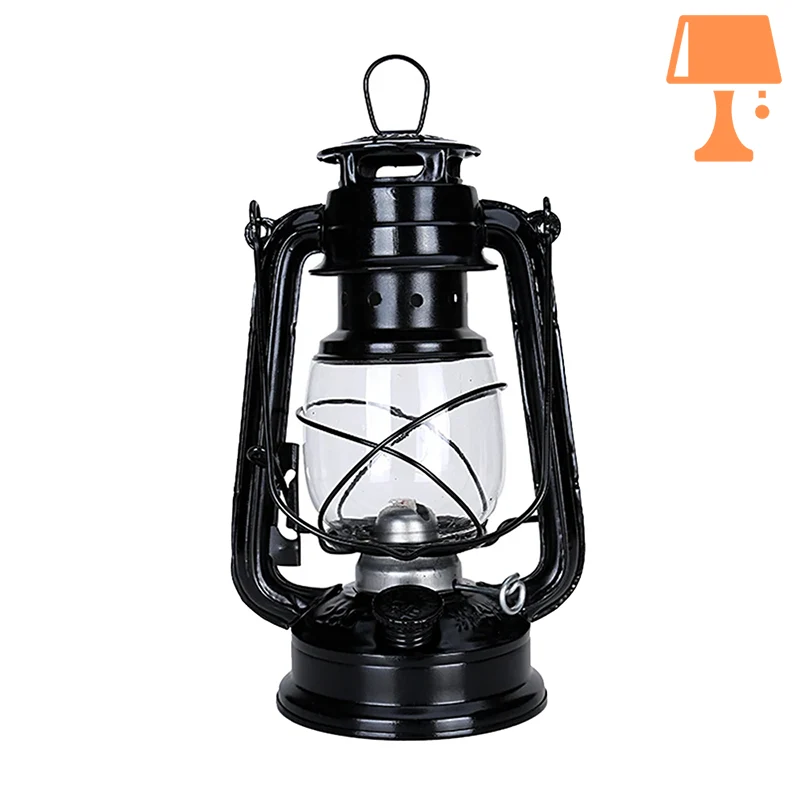 Lampe de Chevet Style Lanterne Noir