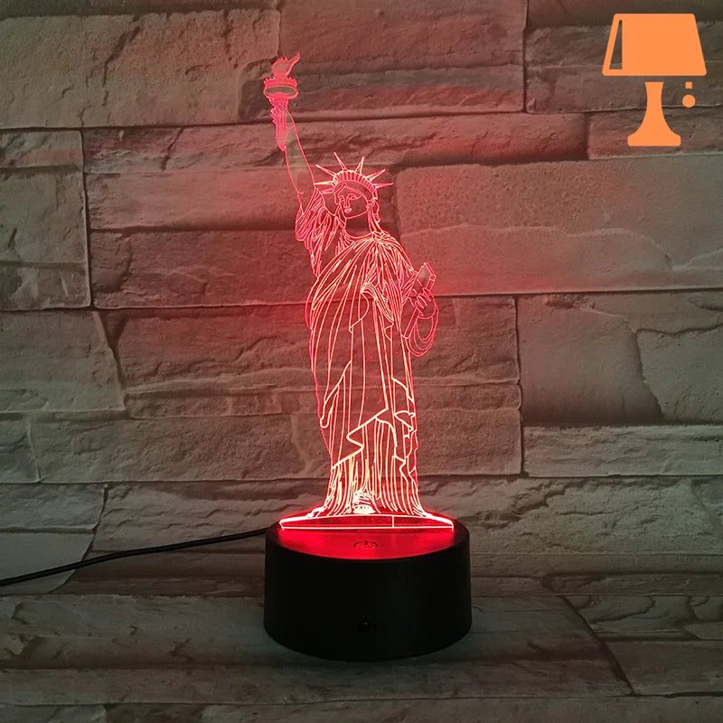 lampe de chevet style new york rouge