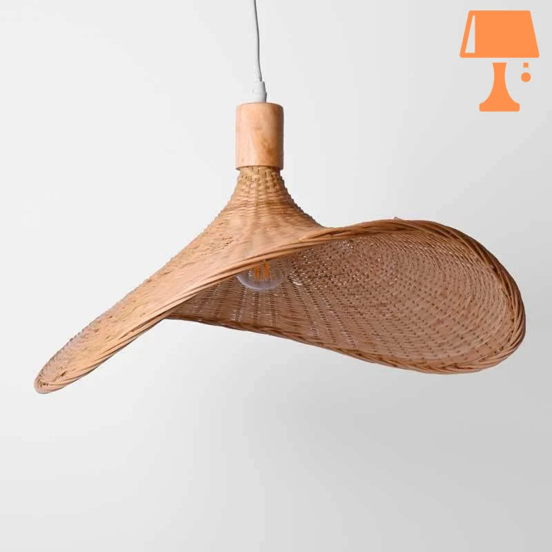 lampe de chevet suspendu osier design