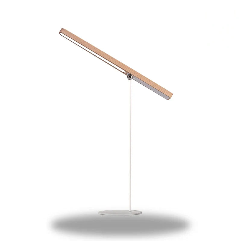 lampe de chevet tactile blanc et bois