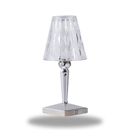 lampe de chevet tactile cristale argente originale